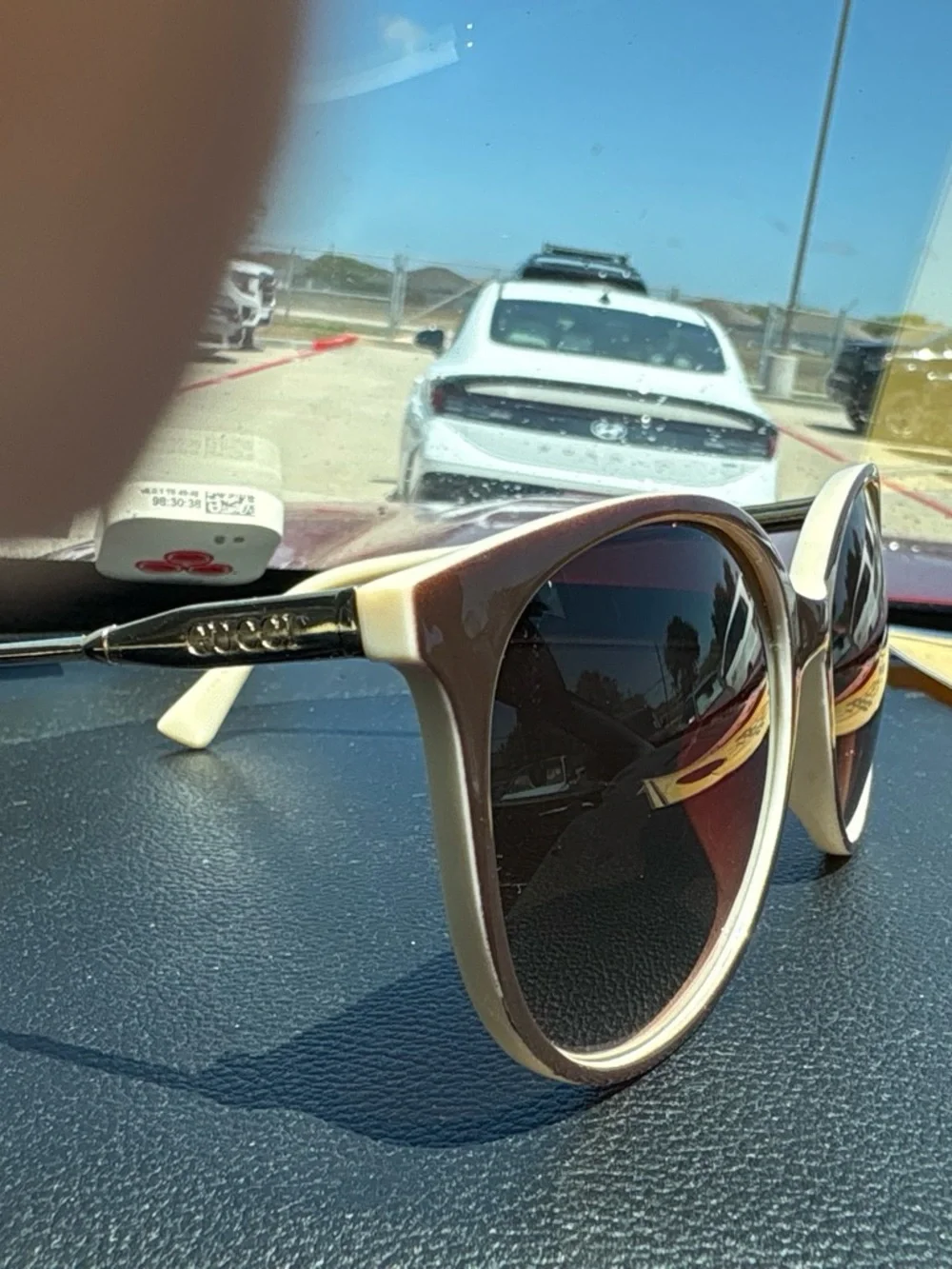 Gucci Brown Gradient Round Women's Sunglasses